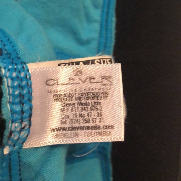 Clever blue and black plaid briefs with glitter details - Picture 5 of 5